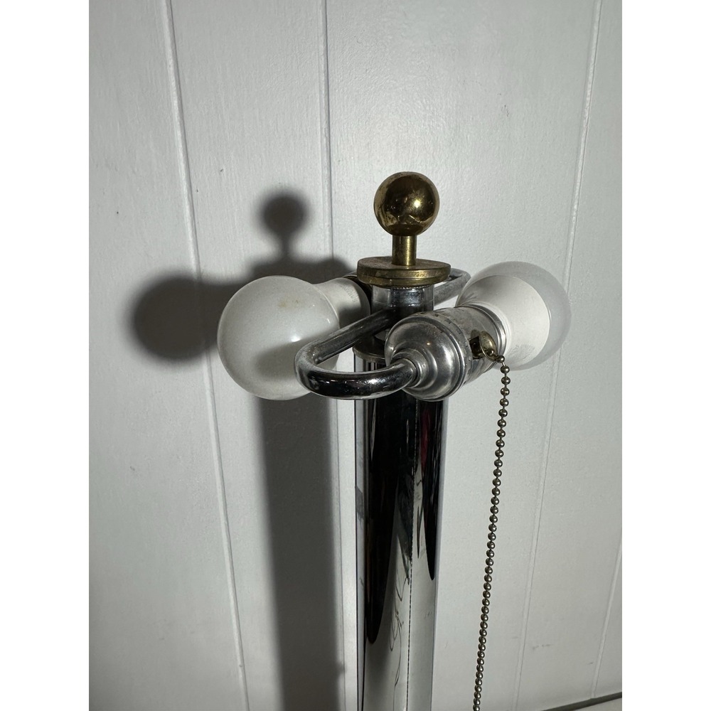 Vintage Robert Sonneman for George Kovacs Chrome Table Lamp (Missing Shade) - Picture 12 of 16